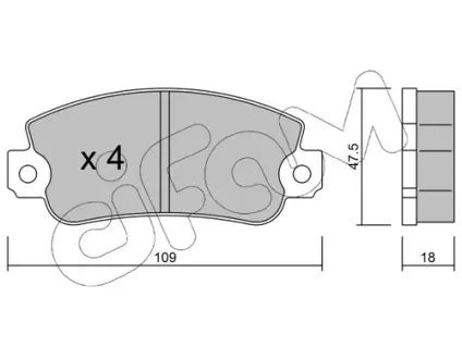 Передние тормозные колодки CIFAM 822-033-0