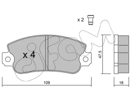 Передние тормозные колодки CIFAM 822-033-1