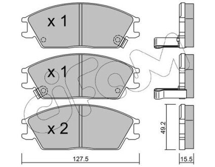 Передние тормозные колодки cifam 822-081-1 на Hyundai Гетц