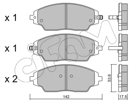 Передні тормозні (гальмівні) колодки CIFAM 82210080 Chevrolet Aveo