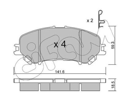 Передние тормозные колодки cifam 822-1010-0 на Рено Kadjar