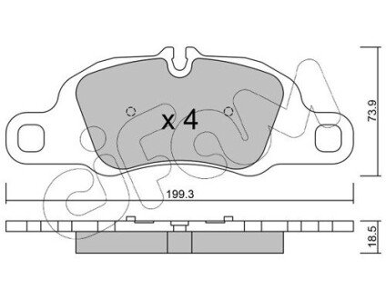 Передні тормозні (гальмівні) колодки cifam 822-1027-0 на Porsche 911