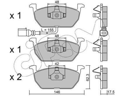 Передние тормозные колодки cifam 822-1028-0 на Сеат Leon Sportstourer 1