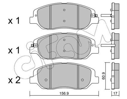 Передние тормозные колодки cifam 822-1031-0 на Hyundai Санта фе 3