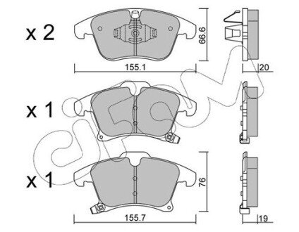 Передние тормозные колодки cifam 822-1039-0 на Форд Галакси