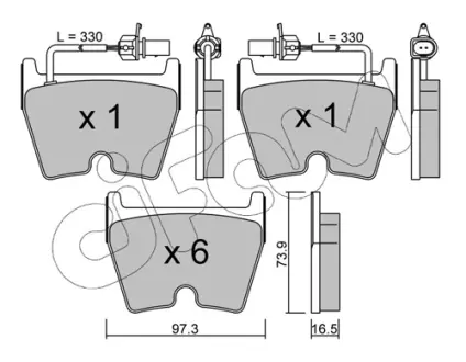 Передні тормозні (гальмівні) колодки CIFAM 822-1043-0