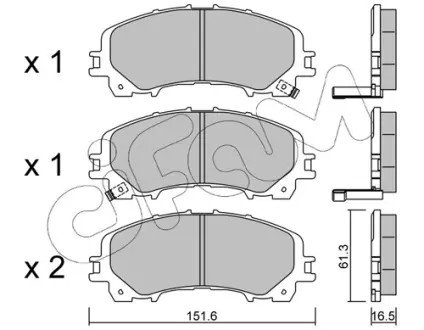 Передние тормозные колодки CIFAM 82210820 Infiniti Qx50