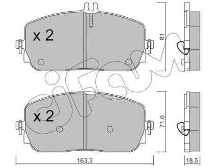 Передние тормозные колодки cifam 822-1194-0