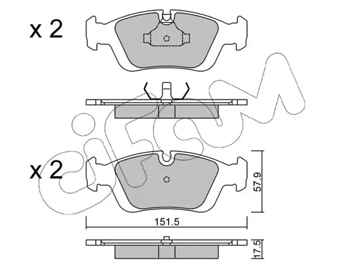 Передние тормозные колодки CIFAM 822-124-0