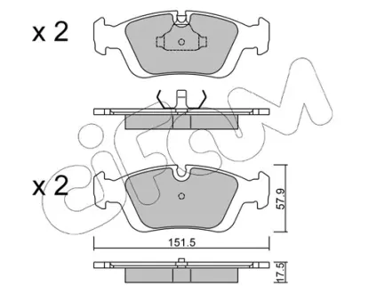 Передние тормозные колодки CIFAM 822-124-0