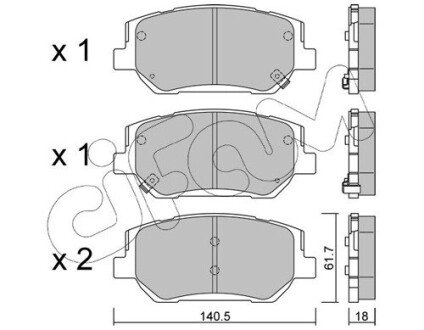 Передние тормозные колодки cifam 822-1297-0