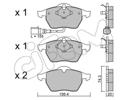 Передние тормозные колодки cifam 822-181-4 на Сеат Леон