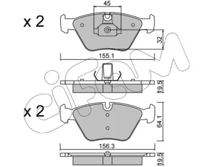 Передние тормозные колодки CIFAM 8222073 Бмв Е46