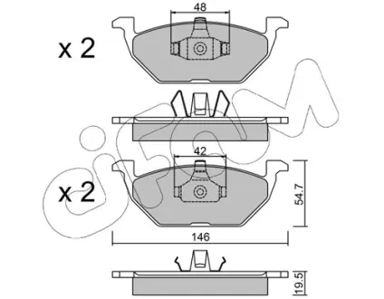 Передние тормозные колодки CIFAM 8222111 Шкода Фабия 2