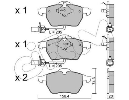 Передние тормозные колодки cifam 822-314-0 на Ауди А6 с6