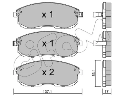 Передні тормозні (гальмівні) колодки CIFAM 822-404-0