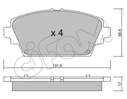 Передние тормозные колодки cifam 822-464-0 на Ниссан Primera