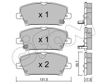 Передние тормозные колодки cifam 822-728-0 на Хонда Цивик 5d