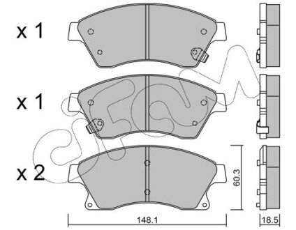 Передние тормозные колодки cifam 822-838-0 на Chevrolet Aveo т300