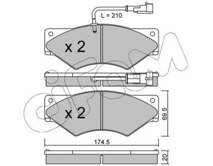 Передние тормозные колодки cifam 822-849-1 на Iveco Daily 3