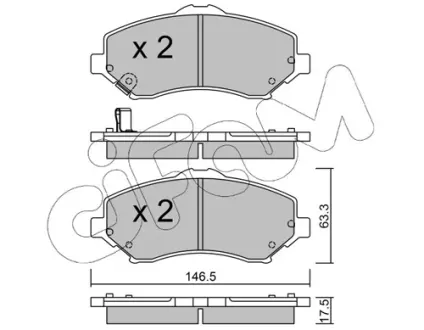 Передние тормозные колодки CIFAM 8228620 Jeep Cherokee
