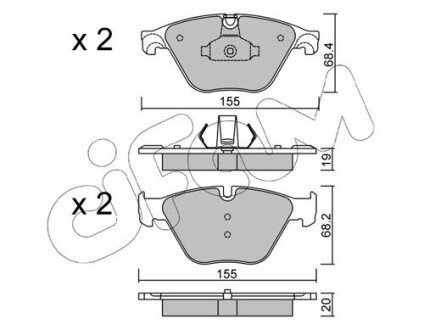 Передние тормозные колодки cifam 822-918-0 на Бмв F10