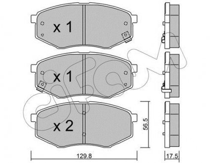 Передние тормозные колодки cifam 822-942-0