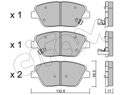 Передние тормозные колодки CIFAM 8229450 Hyundai Sonata yf 6