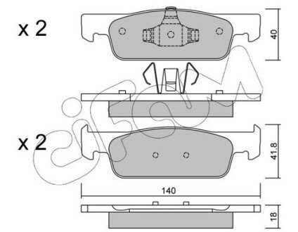 Передние тормозные колодки cifam 8229750
