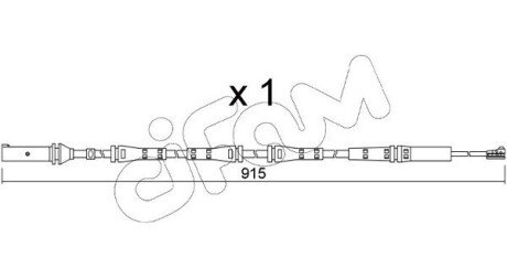 Шланг тормозной задний cifam SU351