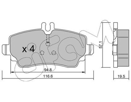 Тормозные колодки cifam 822-310-1