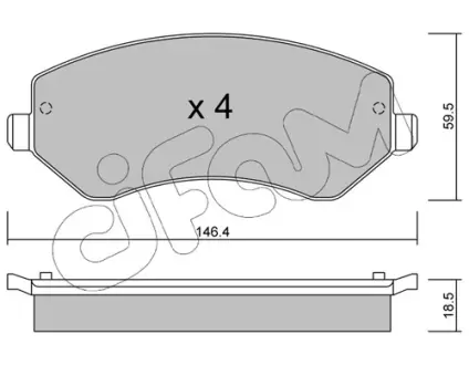 Передние тормозные колодки CIFAM 8225240 Jeep Cherokee