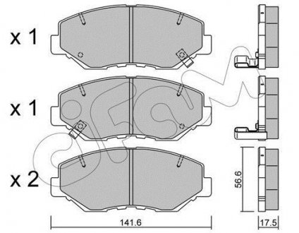 Передні тормозні (гальмівні) колодки cifam 822-606-0