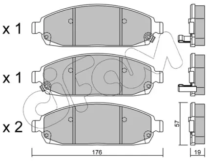 Тормозные колодки CIFAM 8227190 Jeep Grand Cherokee