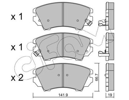 Тормозные колодки cifam 822-842-0 на Опель Астра j