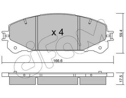 Тормозні (гальмівні) колодки cifam 822-938-0 на Лексус Rx350