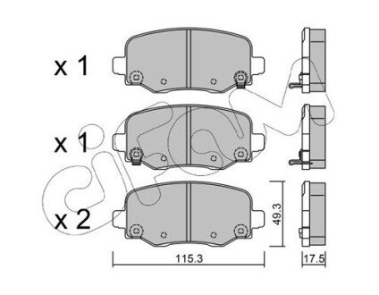 Задние тормозные колодки cifam 822-1002-1 на Фиат 500