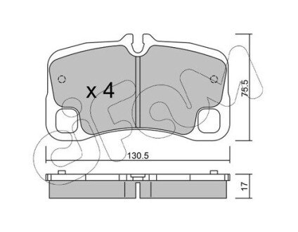 Задні тормозні (гальмівні) колодки cifam 822-1005-0 на Porsche 911