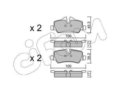 Задние тормозные колодки cifam 822-1014-0 на MINI MINI