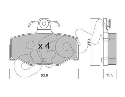Задние тормозные колодки cifam 822-199-0 на Ниссан Almera Tino