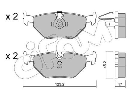 Задние тормозные колодки cifam 822-210-0