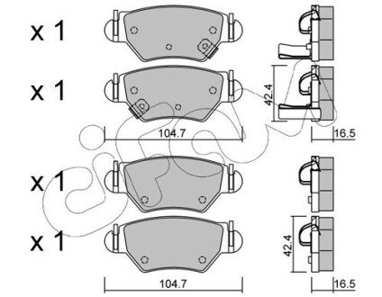 Задние тормозные колодки cifam 822-259-0 на Опель Астра g