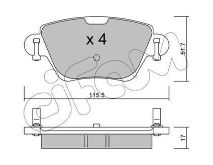 Задние тормозные колодки cifam 822-319-0 на Ягуар X type