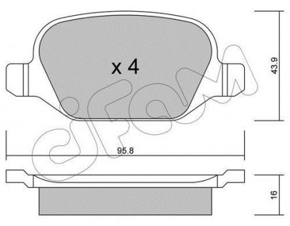 Задние тормозные колодки cifam 822-324-1