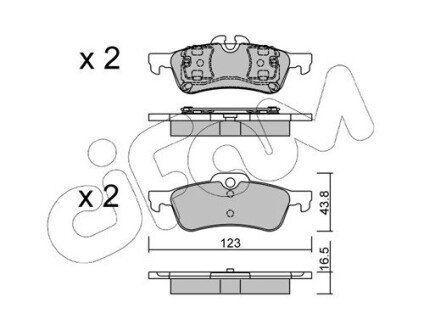 Задние тормозные колодки cifam 822-556-0 на MINI MINI