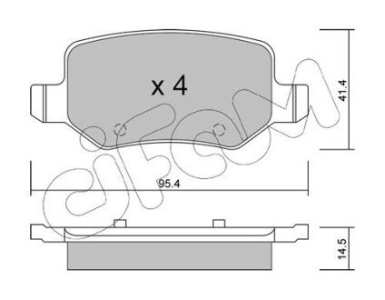 Задние тормозные колодки cifam 822-565-0 на Мерседес W245