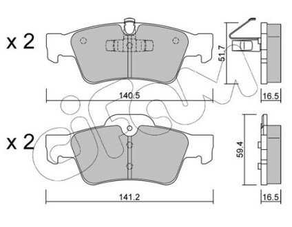 Задние тормозные колодки cifam 822-568-1 на Мерседес R-Class w251