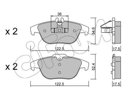 Задні тормозні (гальмівні) колодки cifam 822-666-0