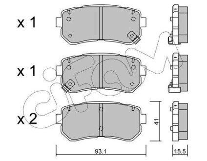 Задние тормозные колодки cifam 822-725-0 на Киа Ceed 2008