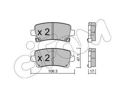 Задние тормозные колодки cifam 822-844-0 на Chevrolet Малибу